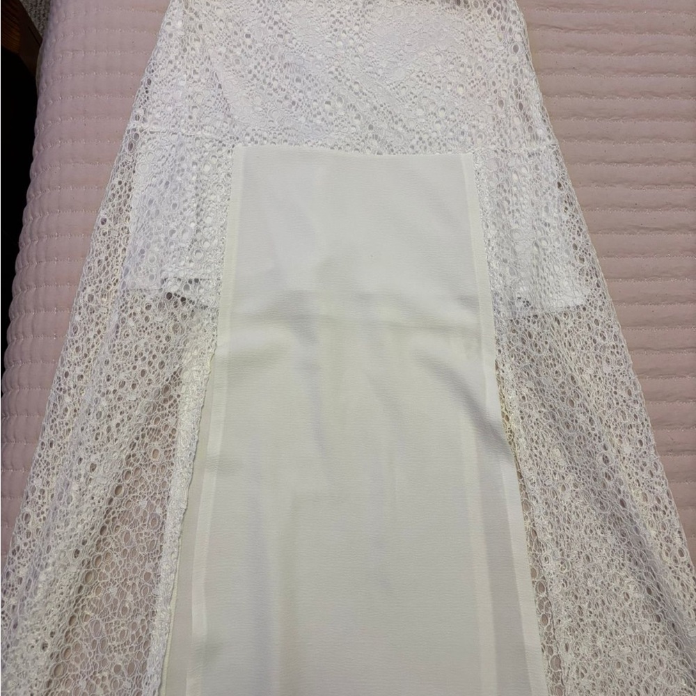 White Lace Long Skirt